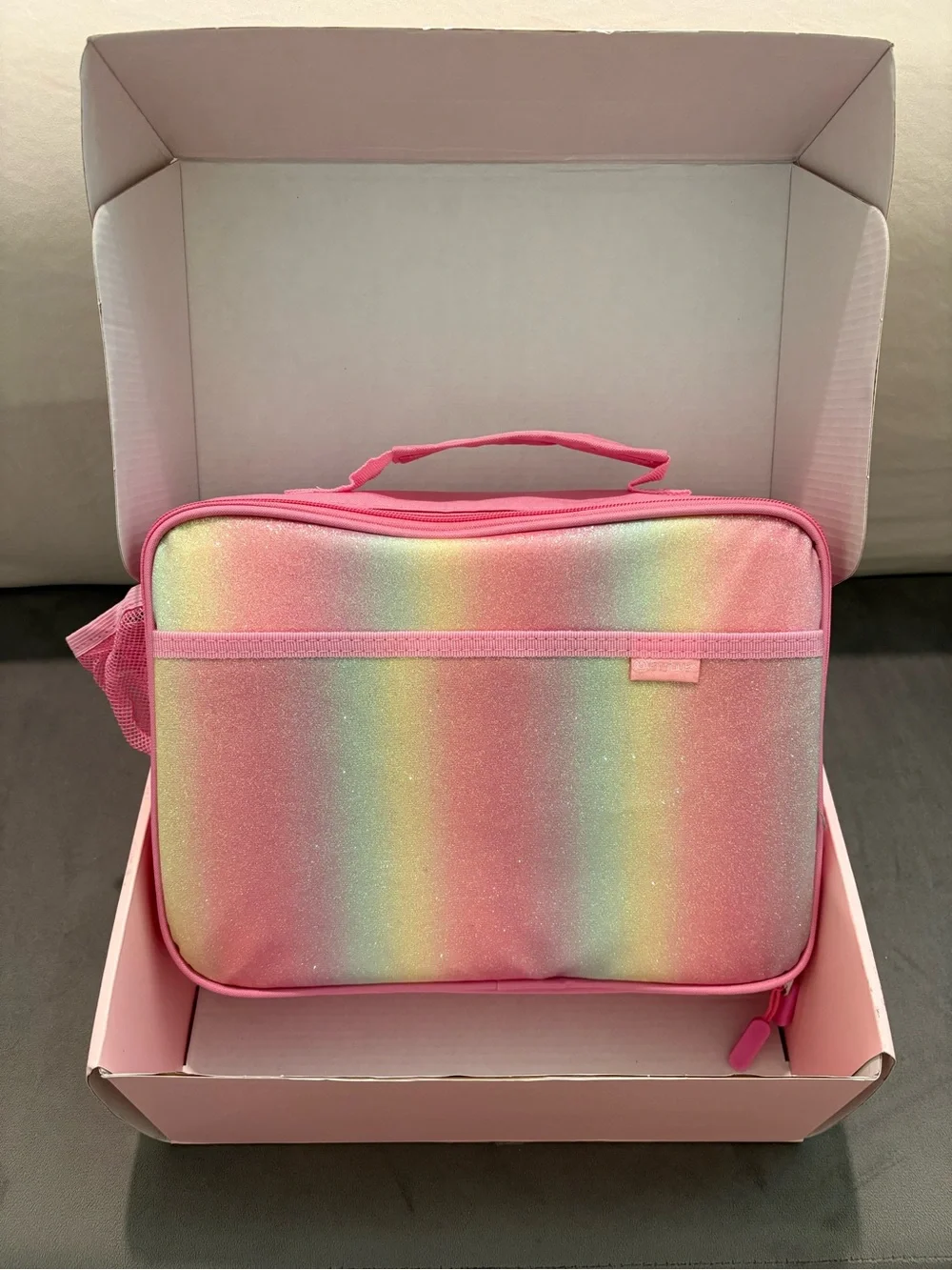 Fimibuke Pink Rainbow Kids Bento Lunchbox Set with 4 Compartments